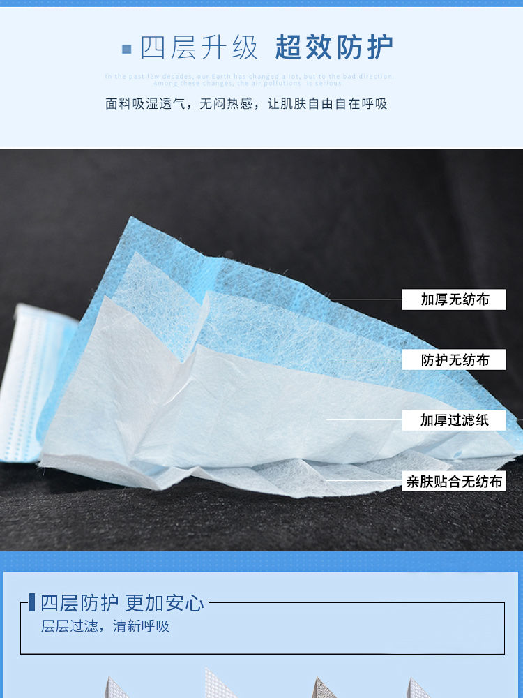 口罩一次性醫(yī)用口罩加厚防塵抗病菌秋冬季男女防風(fēng)寒防花粉防霧霾